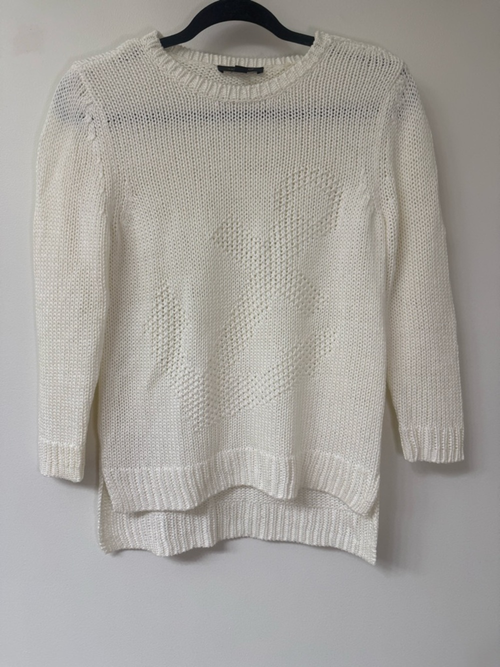 Ann Taylor Women’s Cream Knit Pullover anchor detail Size small